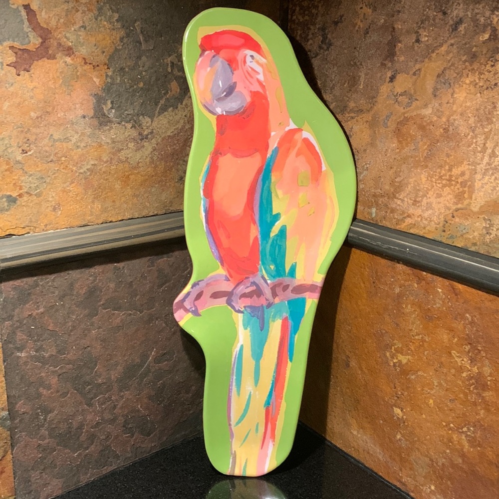Colorful Tropical Parrot Melamine Decorative Serving Tray Platter Party Decor